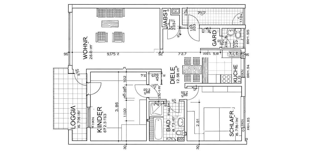 Erdgeschoßwohnung Oberhausen Schmachtendorf - 2.5 Zimmer, 90 m&sup2;, 229.000&euro; | Angebot:26721501