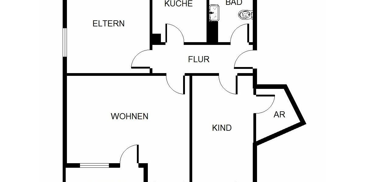 Etagenwohnung Gelsenkirchen Gelsenkirchen-Nord - 3 Zimmer, 64 m&sup2;, 439&euro; | Angebot:23643773