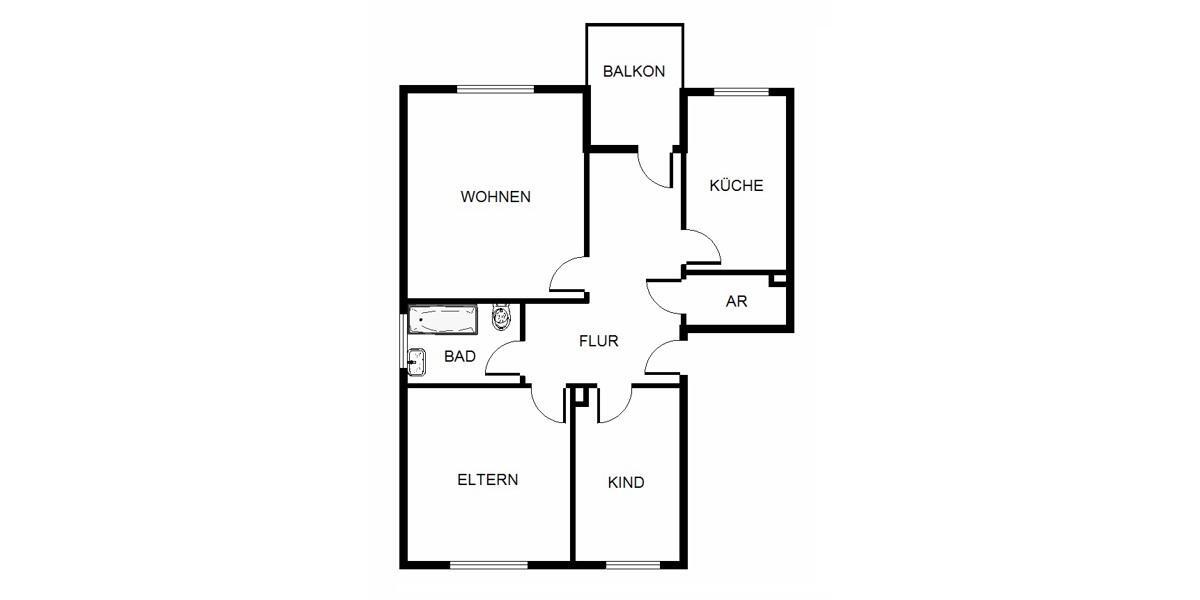 Erdgeschoßwohnung Essen Stadtbezirk V - 3 Zimmer, 75 m&sup2;, 745&euro; | Angebot:26694878