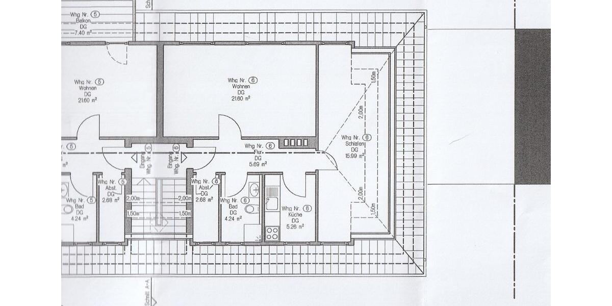 Dachgeschoßwohnung Essen Stadtbezirk IV - 2 Zimmer, 55 m&sup2;, 420&euro; | Angebot:25368120