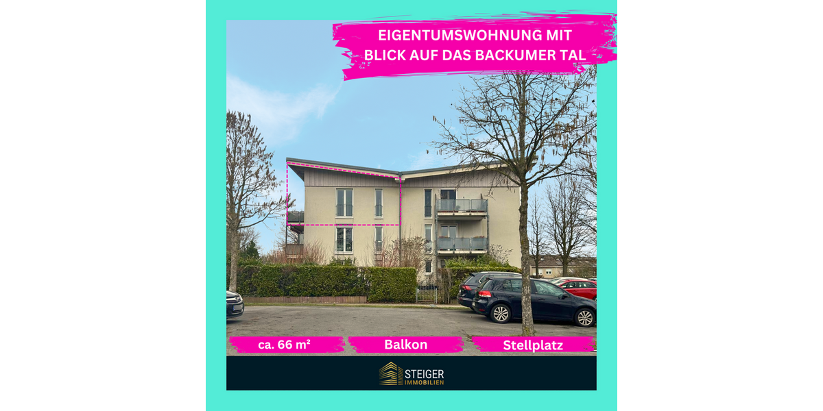 Etagenwohnung Herten - 2.5 Zimmer, 66 m&sup2;, 139.000&euro; | Angebot:25300506