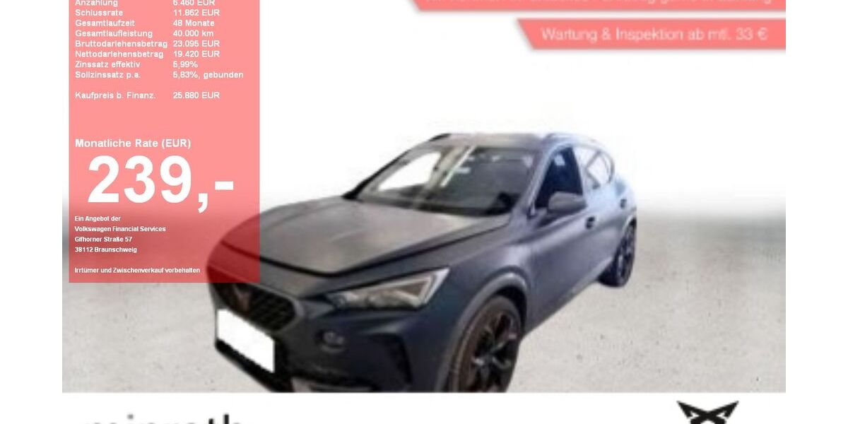 Cupra Formentor 56.930 km 24.610 &euro; Moers-Hülsdonk 47441