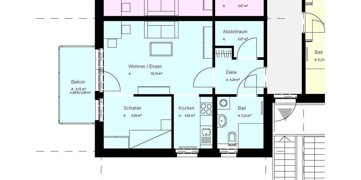 Etagenwohnung Recklinghausen König Ludwig - 2 Zimmer, 47 m&sup2;, 423&euro; | Angebot:26535254