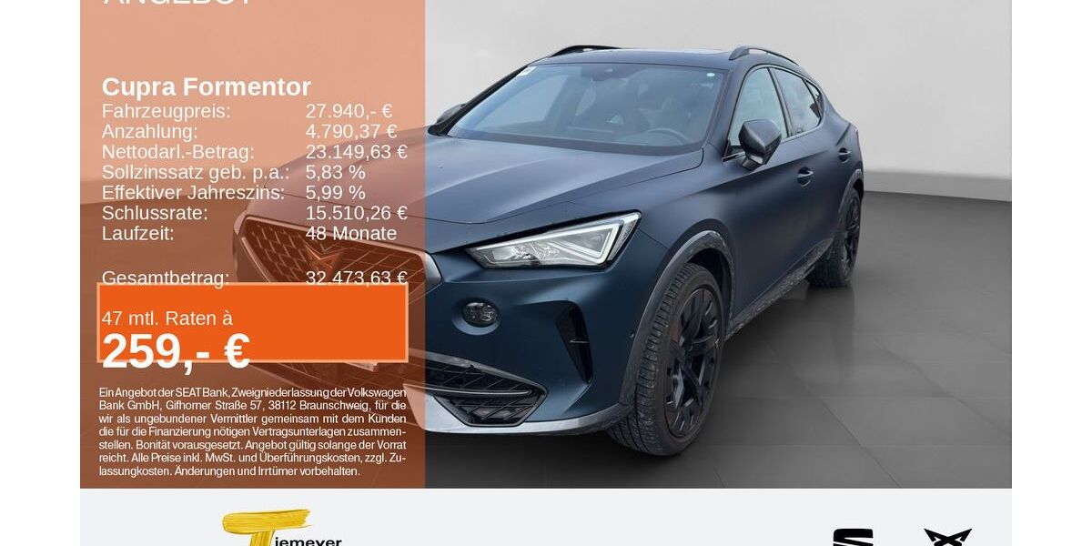Cupra Formentor 62.668 km 27.940 &euro; Recklinghausen 45663