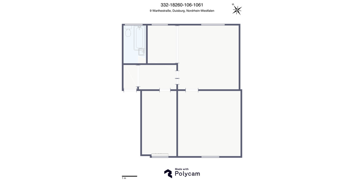Etagenwohnung Duisburg Hamborn - 3 Zimmer, 61 m&sup2;, 450&euro; | Angebot:22721068