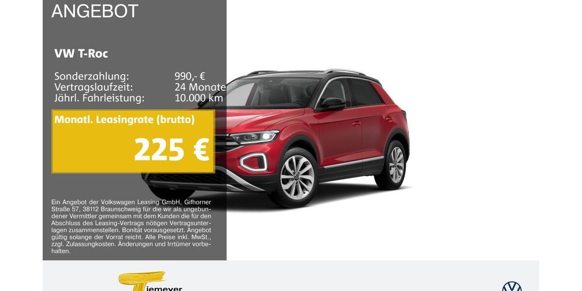 VW T-Roc 13.632 km 25.180 &euro; Recklinghausen 45663