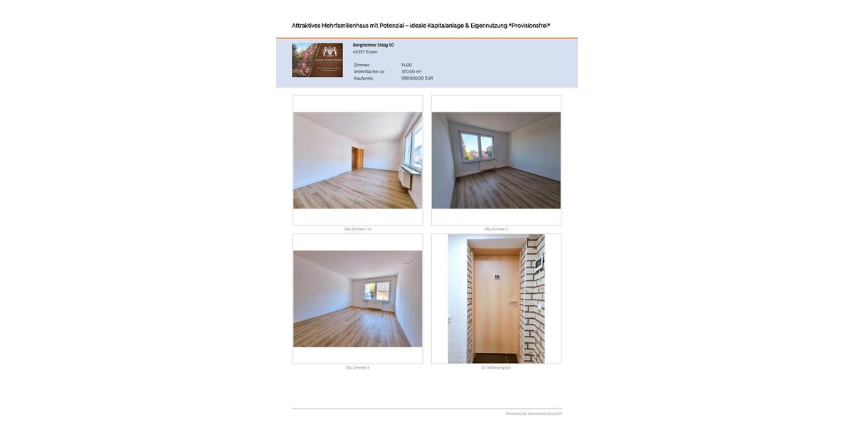 Mehrfamilienhaus, Wohnhaus Essen Stadtbezirk IV - 599.000&euro; | Angebot:26221165