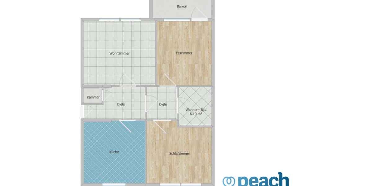 Etagenwohnung Essen Stadtbezirk VII - 3 Zimmer, 71 m&sup2;, 599&euro; | Angebot:25370779