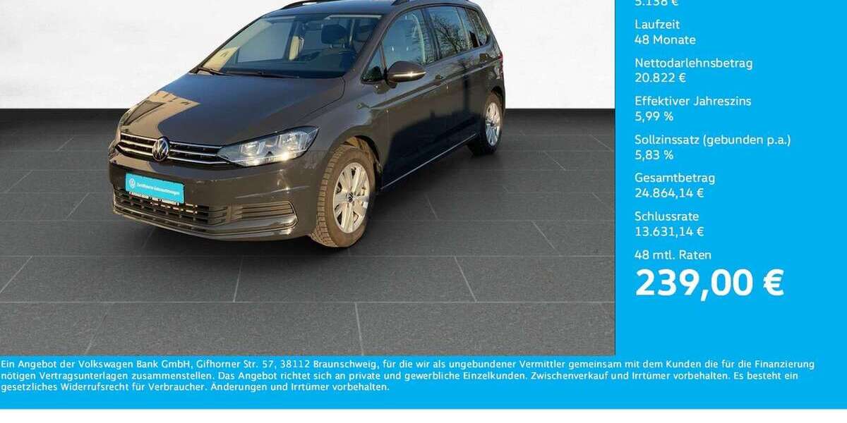 VW Touran 31.256 km 25.960 &euro; Wesel 46485