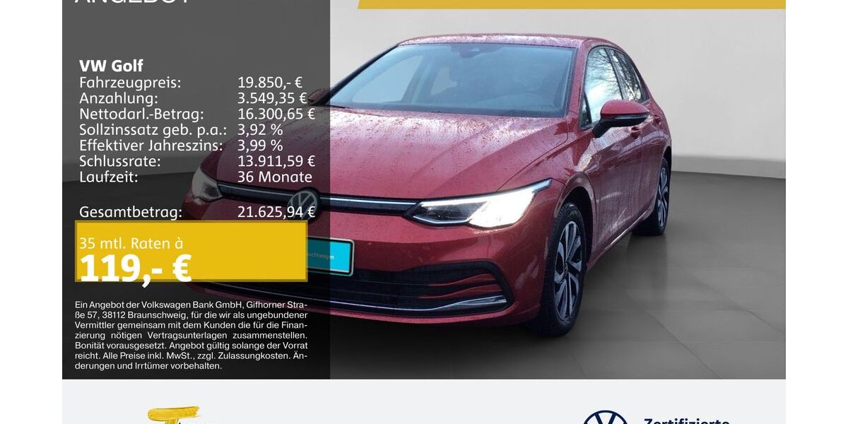 VW Golf 24.385 km 19.850 &euro; Gelsenkirchen 45894