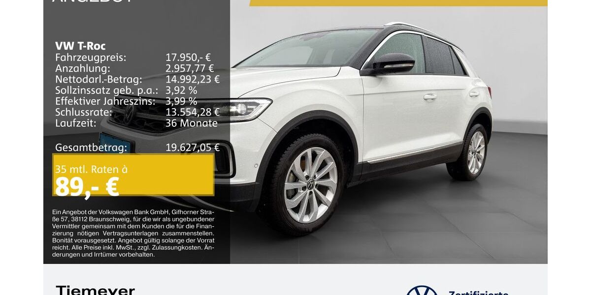 VW T-Roc 57.047 km 17.950 &euro; Duisburg 47059