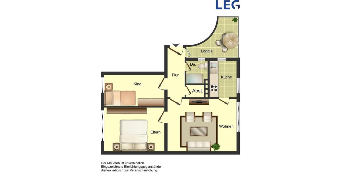 Etagenwohnung Duisburg Duisburg-Mitte - 3 Zimmer, 59 m&sup2;, 609&euro; | Angebot:24301867