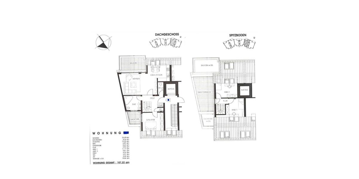 Maisonettenwohnung Marl - 4 Zimmer, 107 m&sup2;, 1.290&euro; | Angebot:26704946