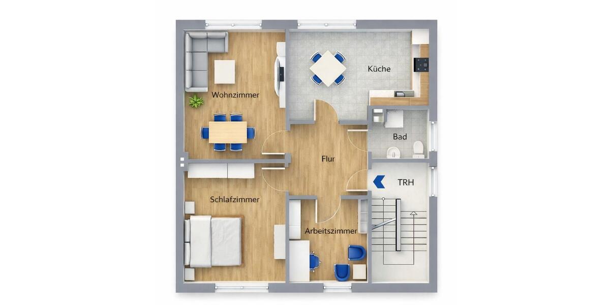 Etagenwohnung Bottrop Ebel - 3 Zimmer, 72 m&sup2;, 670&euro; | Angebot:26022714