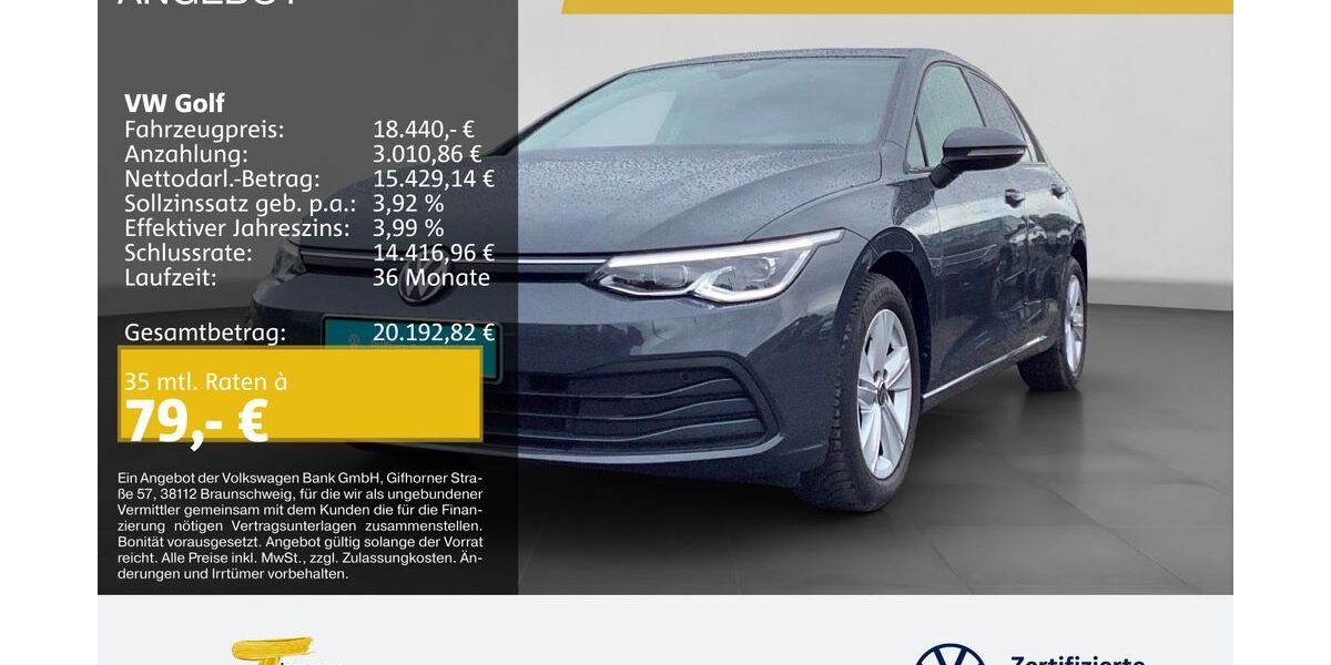 VW Golf 55.021 km 18.440 &euro; Herne 44653