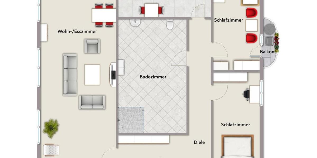 Etagenwohnung Voerde (Niederrhein) - 3 Zimmer, 89 m&sup2;, 750&euro; | Angebot:26620783