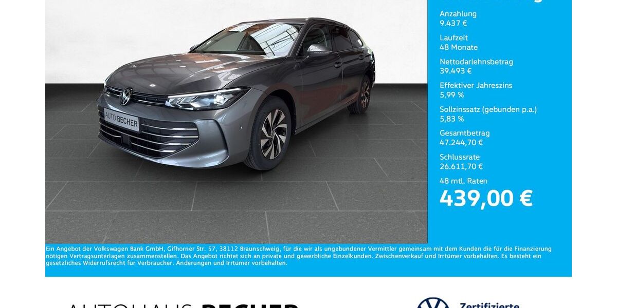 VW Passat Variant 2.000 km 48.930 &euro; Wesel 46485