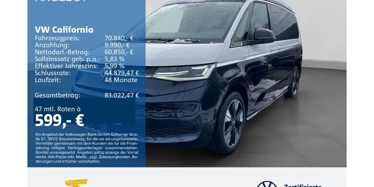 VW T7 California 14.982 km 70.420 &euro; Bochum 44892