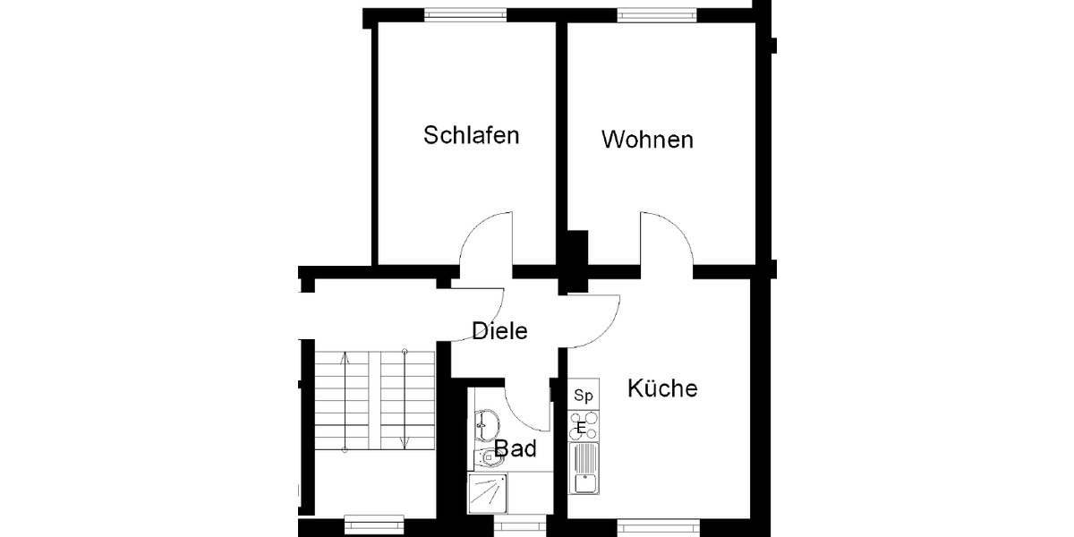 Etagenwohnung Herne Wanne-Bickern - 2.5 Zimmer, 58 m&sup2;, 389&euro; | Angebot:26633897