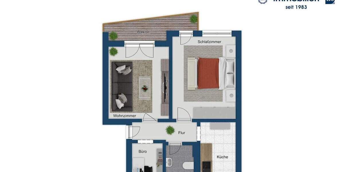 Etagenwohnung Essen Altendorf - 2 Zimmer, 58 m&sup2;, 99.000&euro; | Angebot:25745659
