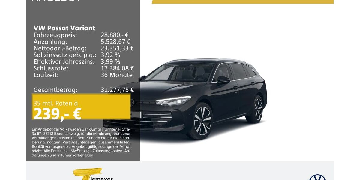 VW Passat Variant 70.475 km 28.880 &euro; Bochum 44892