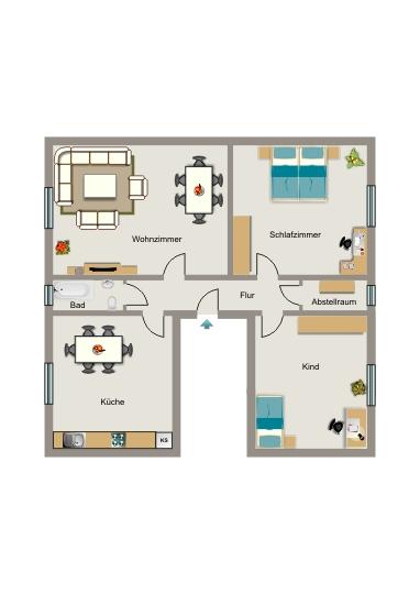 Dachgeschoßwohnung Marl Alt-Marl - 3.5 Zimmer, 71 m&sup2;, 550&euro; | Angebot:26646842