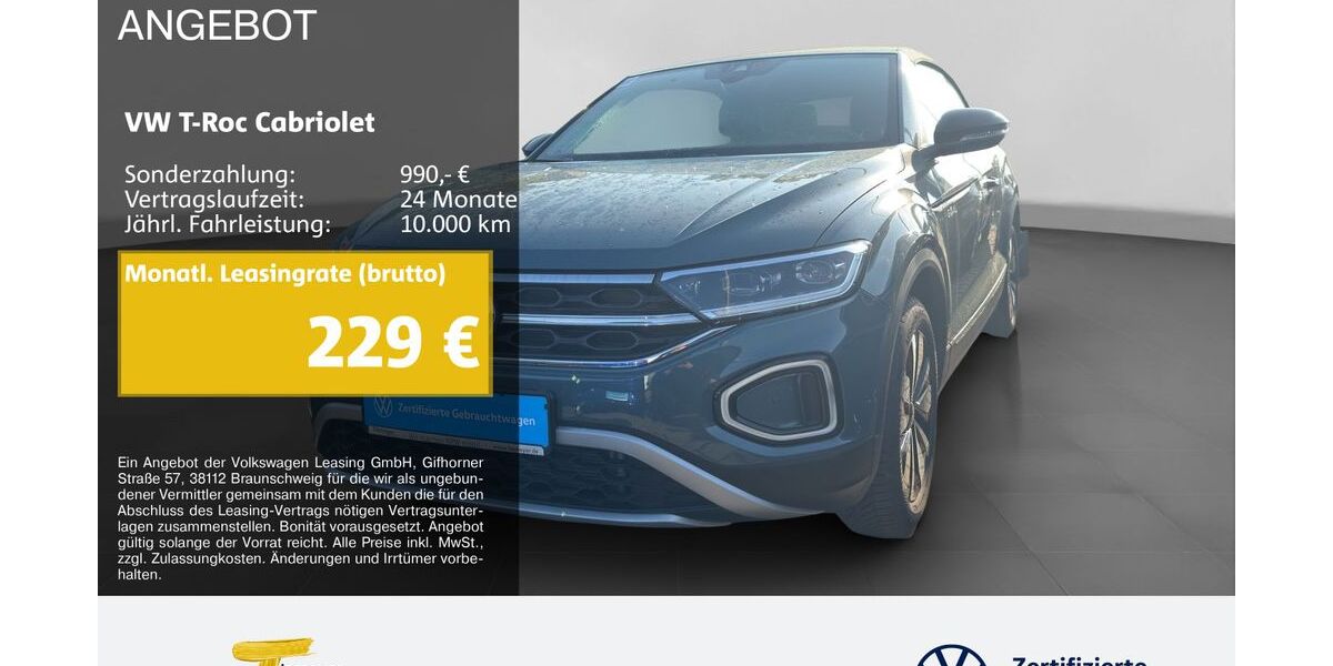 VW T-Roc 7.034 km 26.550 &euro; Oberhausen 46047