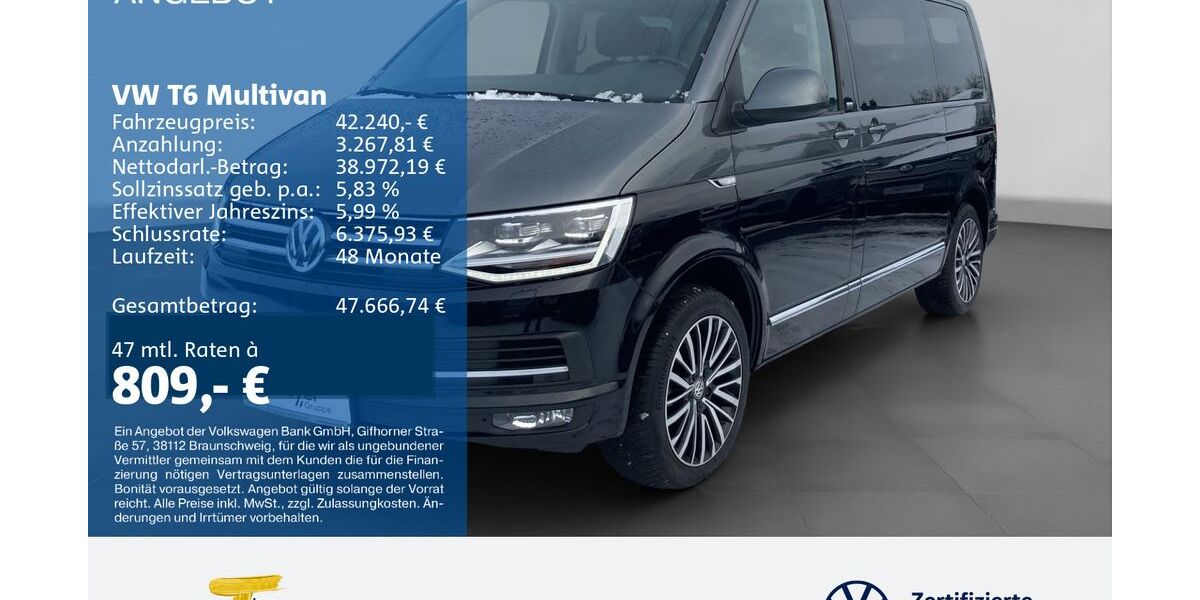 VW T6 Multivan 69.945 km 42.240 &euro; Bochum 44892