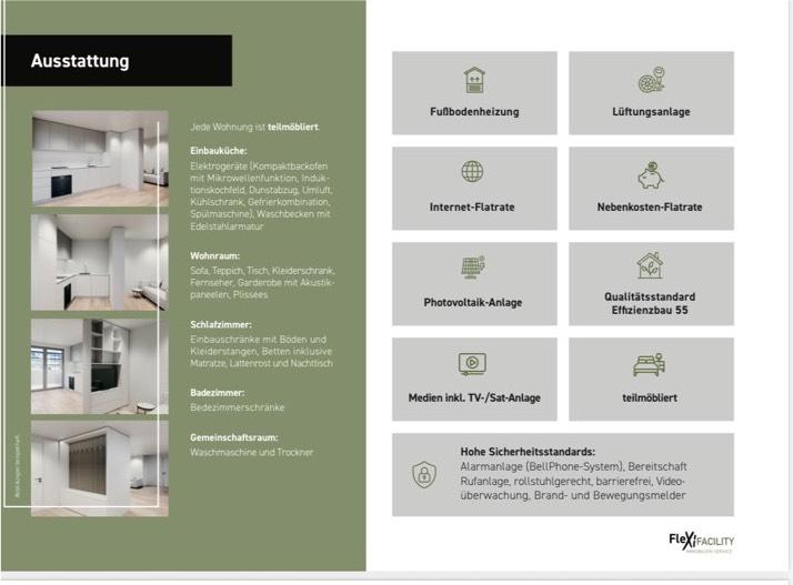 Etagenwohnung Duisburg Rheinhausen - 1.5 Zimmer, 50 m&sup2;, 875&euro; | Angebot:26633211