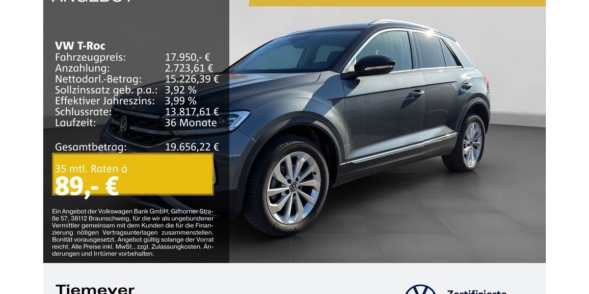 VW T-Roc 43.561 km 17.950 &euro; Duisburg 47059