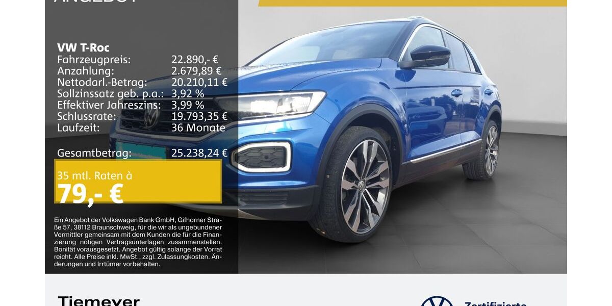 VW T-Roc 62.285 km 22.890 &euro; Bochum 44892
