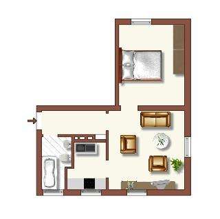 Etagenwohnung Duisburg Huckingen - 2 Zimmer, 41 m&sup2;, 409&euro; | Angebot:26184443