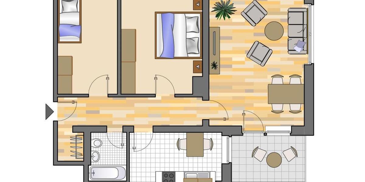 Etagenwohnung Marl Alt-Marl - 3.5 Zimmer, 70 m&sup2;, 549&euro; | Angebot:26677446